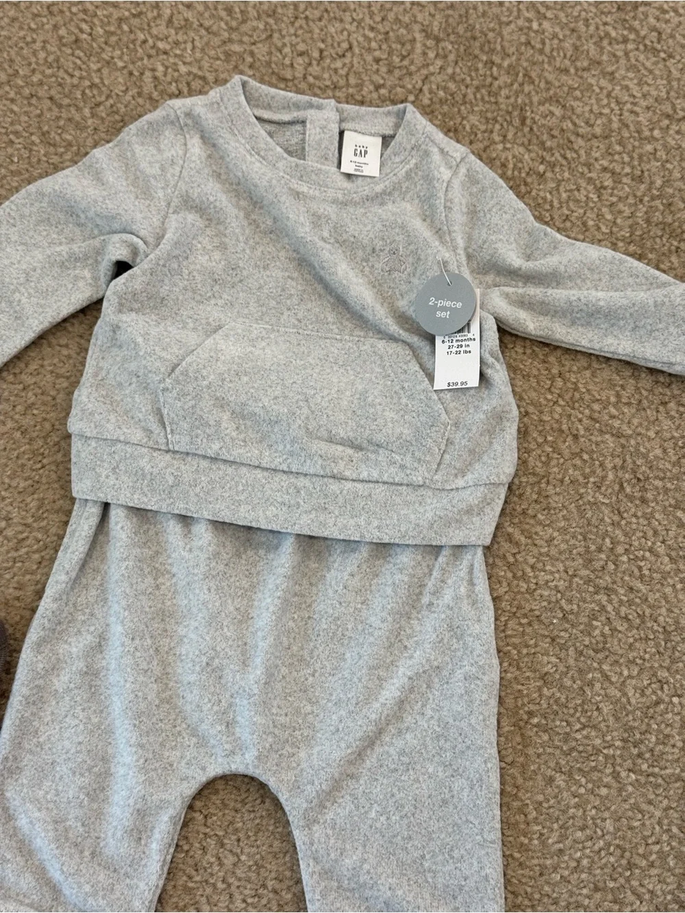 NWT Baby Gap 2 Piece Fleece Set 6-12 Month